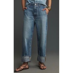 Pilcro Anthropologie The Lonnie Cuffed High-Rise Crop Jeans Size 34 Petite NWT